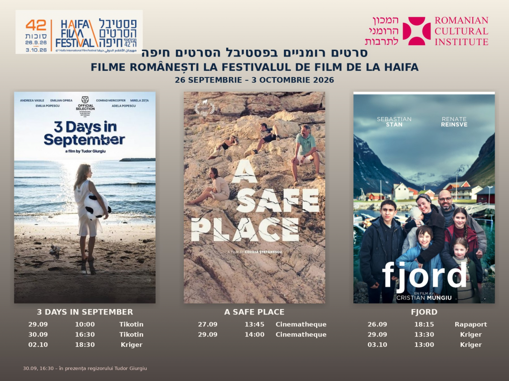 Pelicule romanesti la Festivalul International de Film de la Haifa