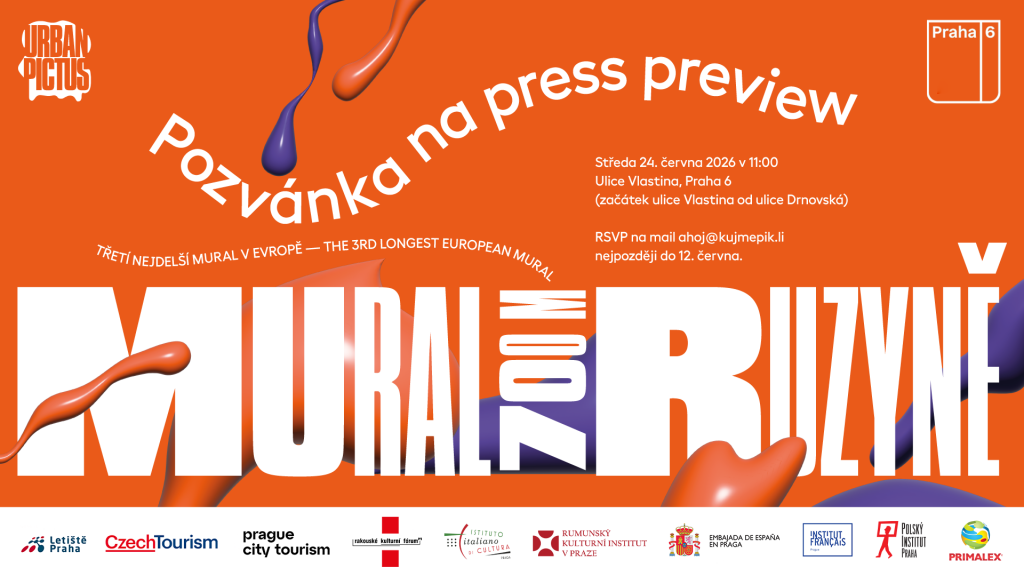 Artistul roman LUX - Andrei Dragan participa la crearea uneia dintre cele mai mari picturi murale din Europa - Mural Ruzyne
