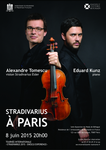 Afis concert Stradivarius la Paris
