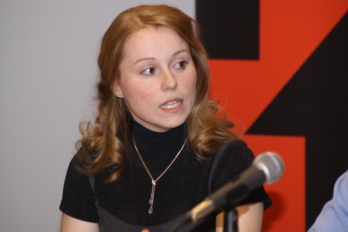 Aniko Goracz la proiectia peliculei Cum mi-am petrecut sfarsitul lumii