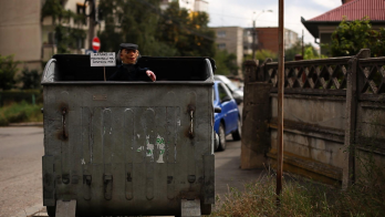 Ciprian Muresan, I'm Protesting Against Myself (co-author Gianina Carbunariu), 2011, HD video, 30 min 35 sec (Plan B)