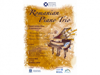 Concert Romanian Piano Trio, la inaugurarea Institutului Cultural Roman "Mihai Eminescu" de la Chisinau