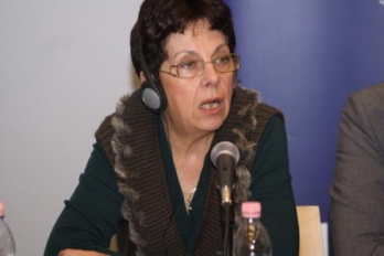 Cristina Corciovescu si Gyorgy Baron la proiectia peliculei Amintiri din Epoca de Aur I