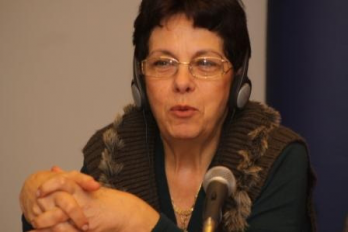 Cristina Corciovescu si Gyorgy Baron la proiectia peliculei Amintiri din Epoca de Aur I