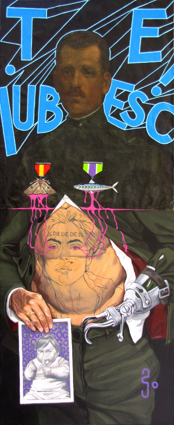 George Anghelescu, TE-AM IUBIT, 120x50cm, ulei & acrilic pe panza