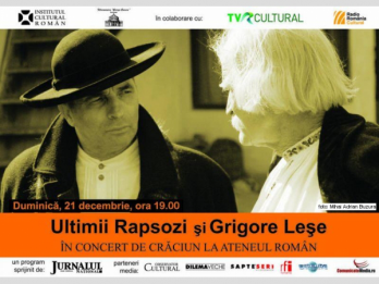 Grigore Lese si ULTIMII RAPSOZI in concert de Craciun la Ateneul Roman