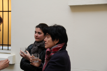 Vernissage Mica Gherghescu, docteur en histoire de lart, bibliotheque kandinsky - mnamcci, Centre Pompidou, et Doina Lemny, docteur en histoire de lart, attachee de conservation au Musee national dart moderne, Centre Georges Pompidou