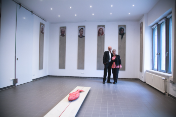 Der Kunstler Doru Nuta und die Kuratorin Cristina Simion  Foto Camil Dumitrescu