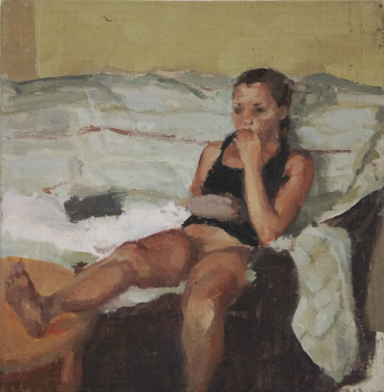 Ioana Iacob, TV, oil on canvas, 20 x 20 cm, 2008