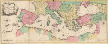 Tobias Conrad Lotter - Carte geographique representant la Mer Mediterranee (II)