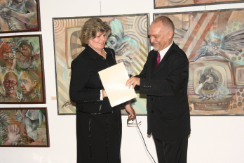 Maria Antonia Pinto de Matos (directoare Museu Nacional do Azulejo) & Virgil Mihaiu