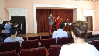 Masterclass sustinut de Alexandru Tomescu la AMTAP in cadrul TURNEULUI STRADIVARIUS - ENESCU EXPERIENCE, 2015 la Chisinau