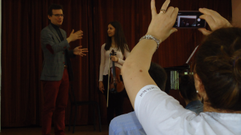 Masterclass sustinut de Alexandru Tomescu la AMTAP in cadrul TURNEULUI STRADIVARIUS - ENESCU EXPERIENCE, 2015 la Chisinau