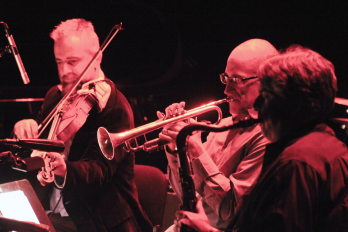 Mat Maneri (viola), Ralph Alessi (trumpet) & Tony Malaby (tenor saxophone)