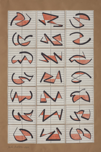 Geta Bratescu, Linia, 2009, Collage, Zeichnung auf Papier, Foto Stefan Sava c Geta Bratescu, Ivan Gallery Bucharest, Hauser & Wirth