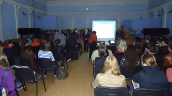 Prelegere publica sustinuta de acad Razvan Theodorescu  la Academia de Muzica, Teatru si Arte Plastice din Chisinau
