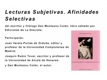 Prezentarea cartii Lecturas subjetivas Afinidades selectivas de Dan Munteanu Colan