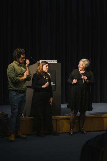 Cameramanul Matan Radin, scenarista Xandra Popescu si moderatoarea Irene Rudolf - foto - Oana Popa