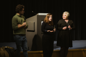 Cameramanul Matan Radin, scenarista Xandra Popescu si moderatoarea Irene Rudolf - foto - Oana Popa