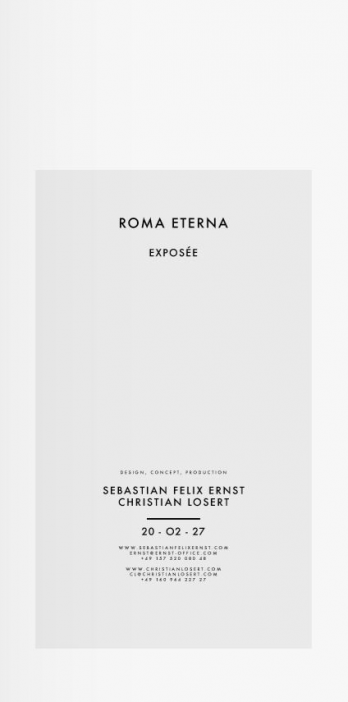 Sebastian Felix Ernst & Christian Losert - proiect Roma Eterna