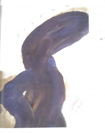 Silueta III, 2010, tehnica mixta pe hartie